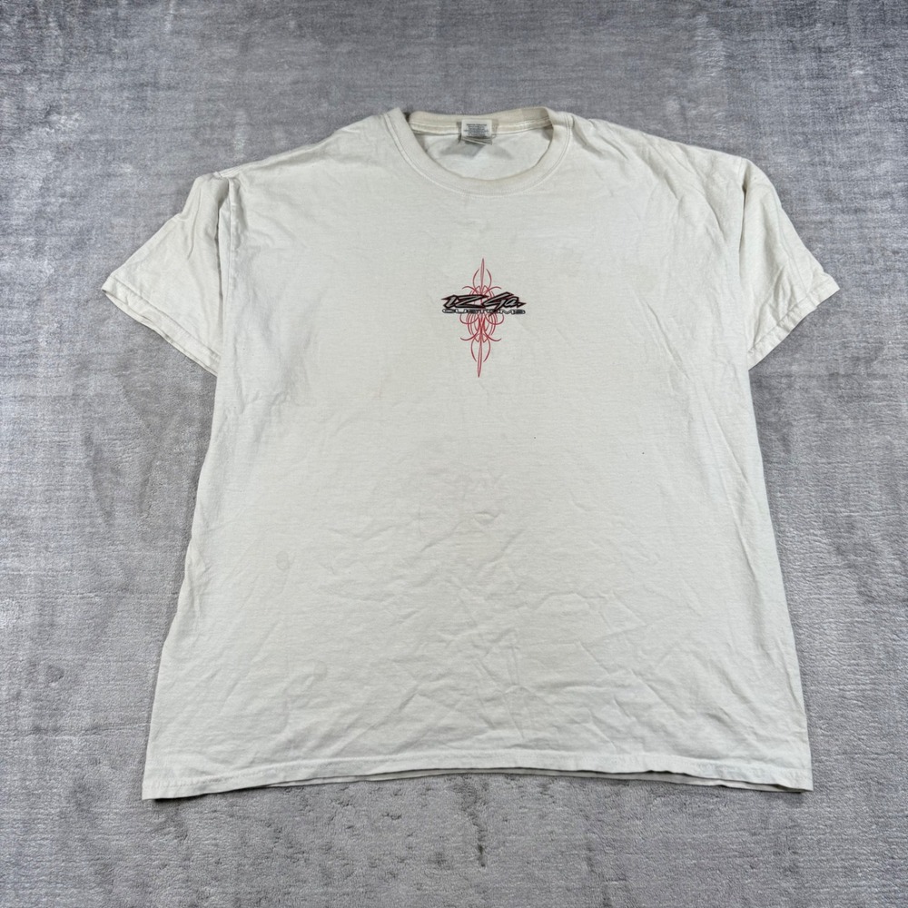 Vintage Hot Rod Rigs Shirt Mens XL White 12 Ga Customs Graphic Trucker Tee